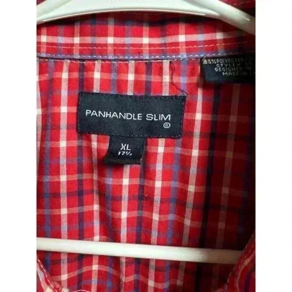 Panhandle Slim Plaid Short Sleeve‎ Western Men's Shirt - Picture 8 of 10